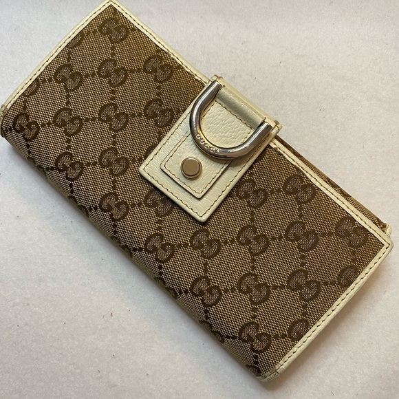 GUCCI Canvas Horse Bit Wallet Authentic - Picture 1 of 7